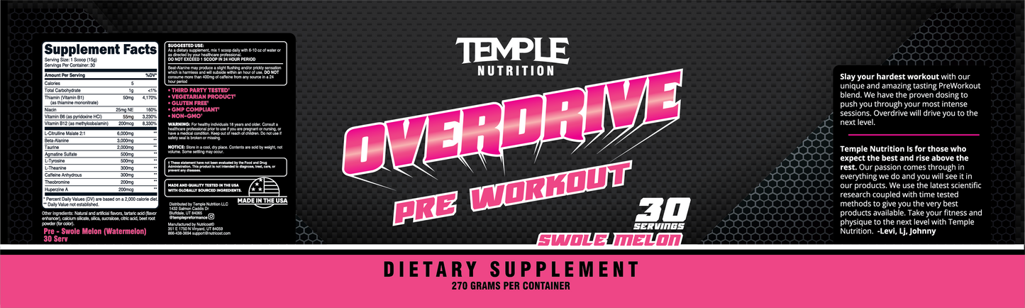 OVERDRIVE Pre Workout